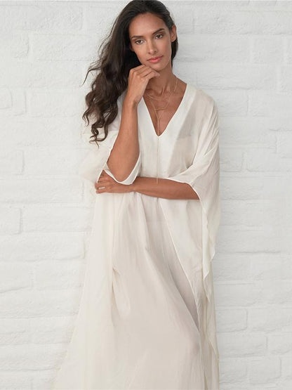 V-neck See-through Loose Cover-ups Swimwear