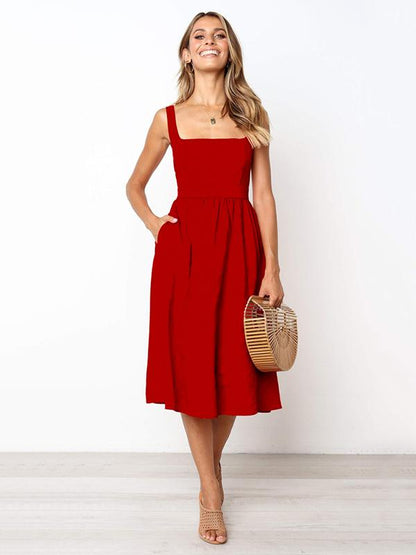 Simple Halter Slip Sexy Midi dress