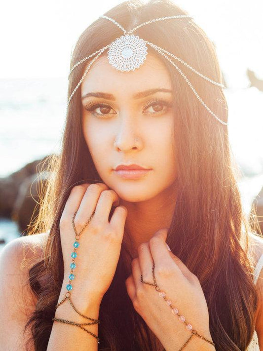 Fashion Tassels Flower Disc Headwear Accessories