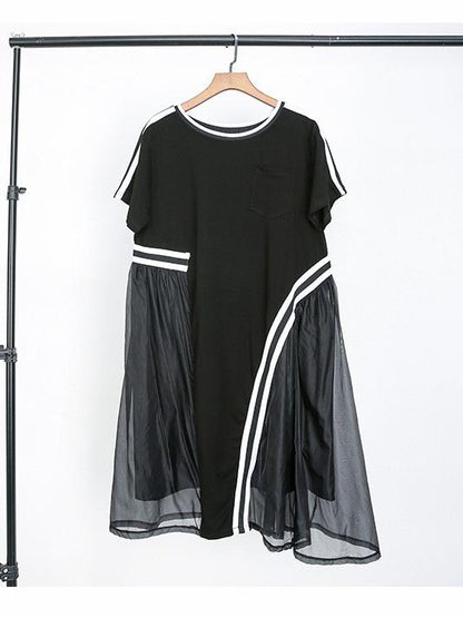 Summer Chiffon Asymmetric Midi Dress