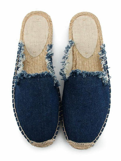 Solid Canvas Fisherman Slippers