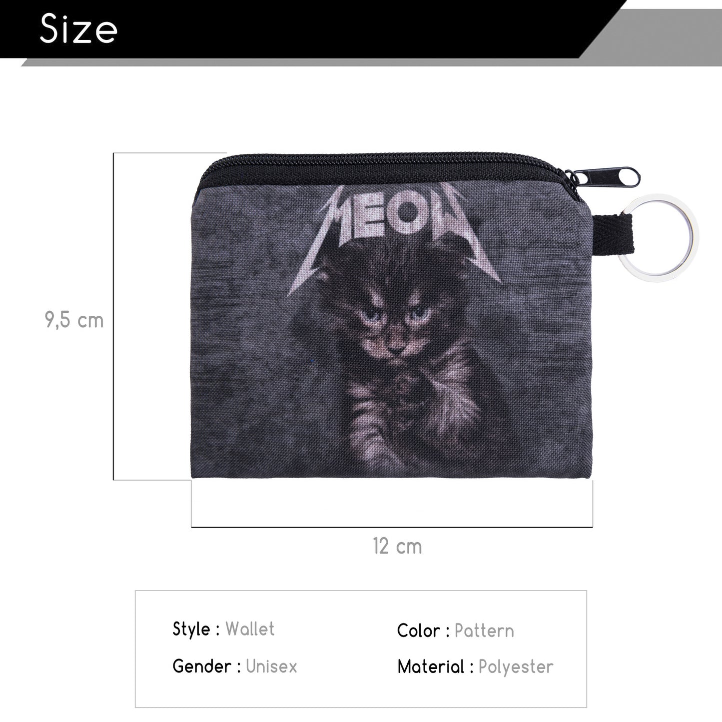 Printed change bag multi-function key card bag