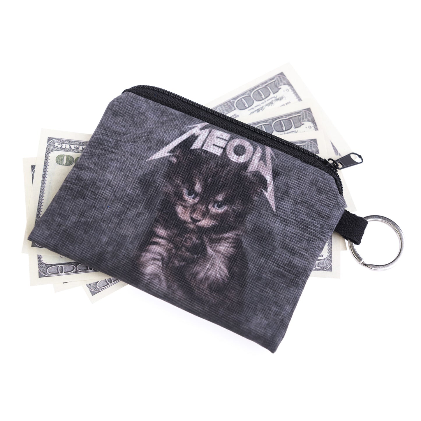 Printed change bag multi-function key card bag
