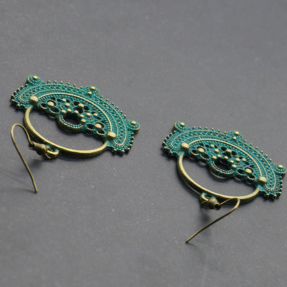 Retro green earrings earrings