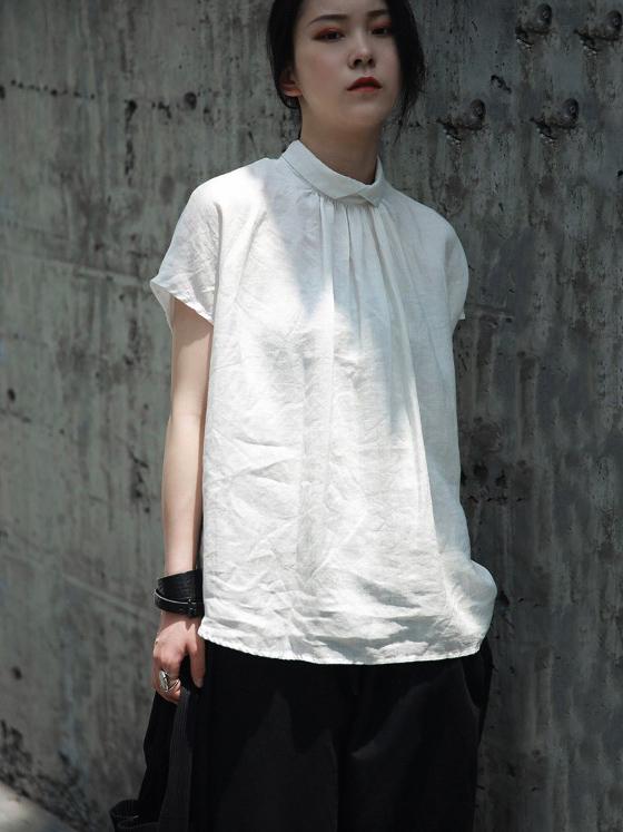 Ruffled Fresh Simple Fiber T-shirt