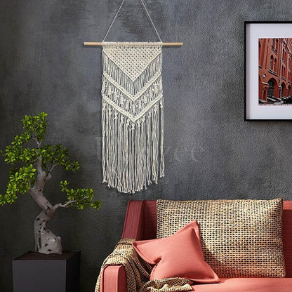 Tasseled Cross Weaving Crochet Decoration