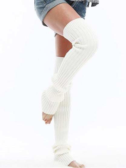 Knitting long Leg Warmer Stocking