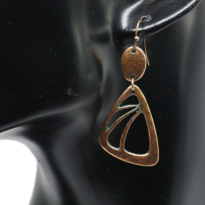 Retro openwork alloy long paragraph exaggerated earrings