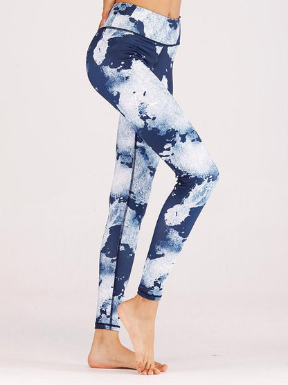 Fashion Ocean Printed Wrap Yoga Suits