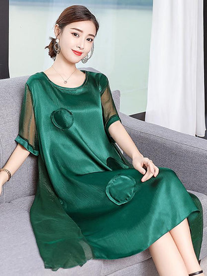 Casual A-line Light Midi Dress