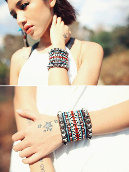 Original Rivet Braided Bracelet Set