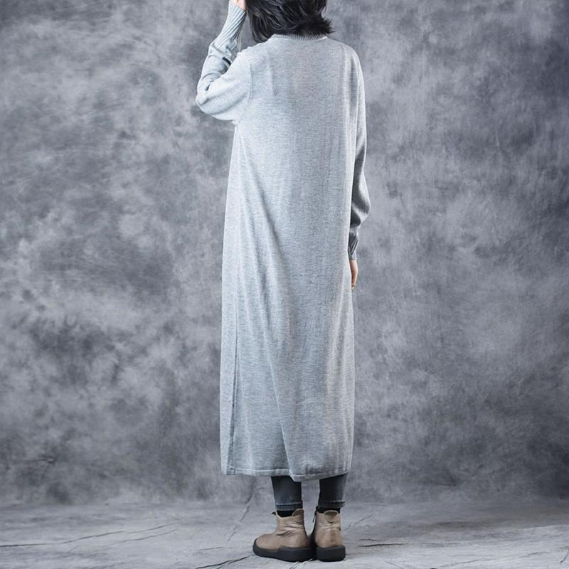 Buykud Half Turtleneck Printed Elegant Sweater Dress