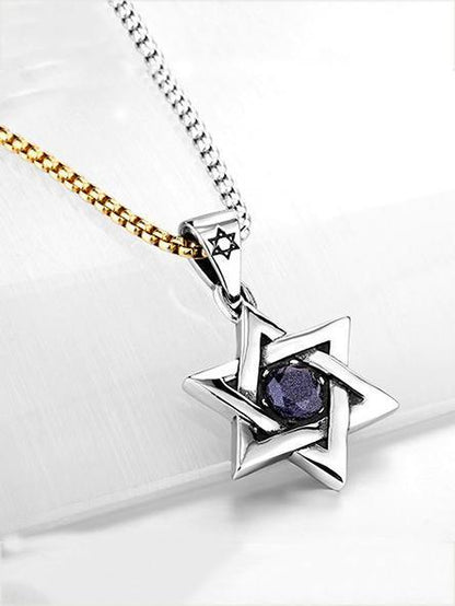 Six-pointed Star Zircon Necklaces Accessories