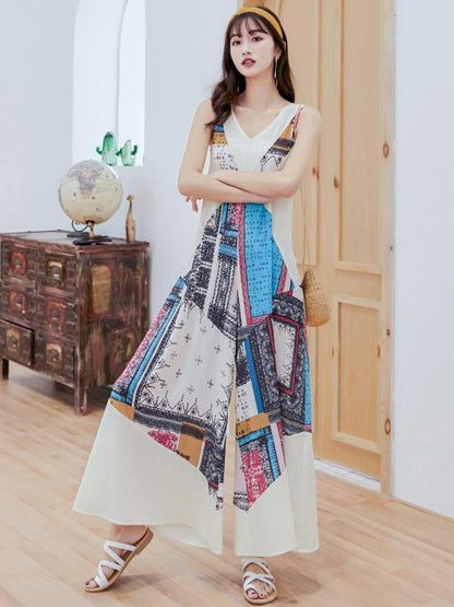 Comfortable Colorful Printed Beach Jumpsuit