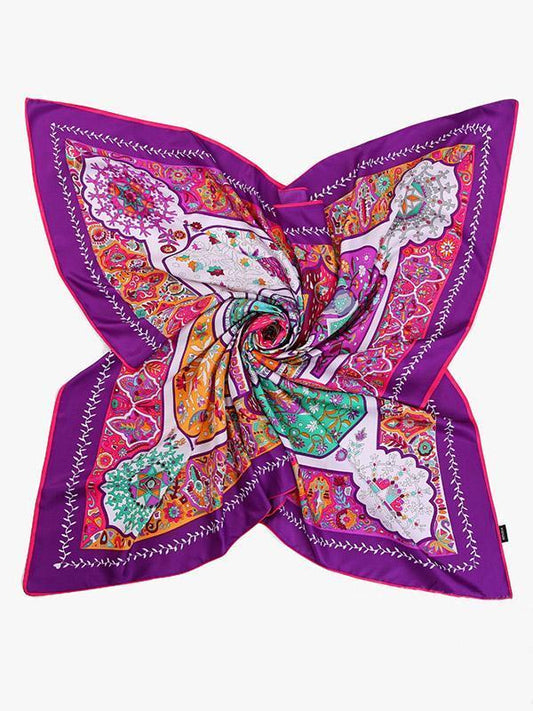 Bohemia Floral Square Cape Scarf