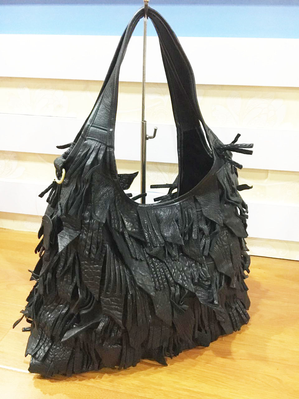 Leather women's bag leather bag shoulder Messenger bag color women's bag