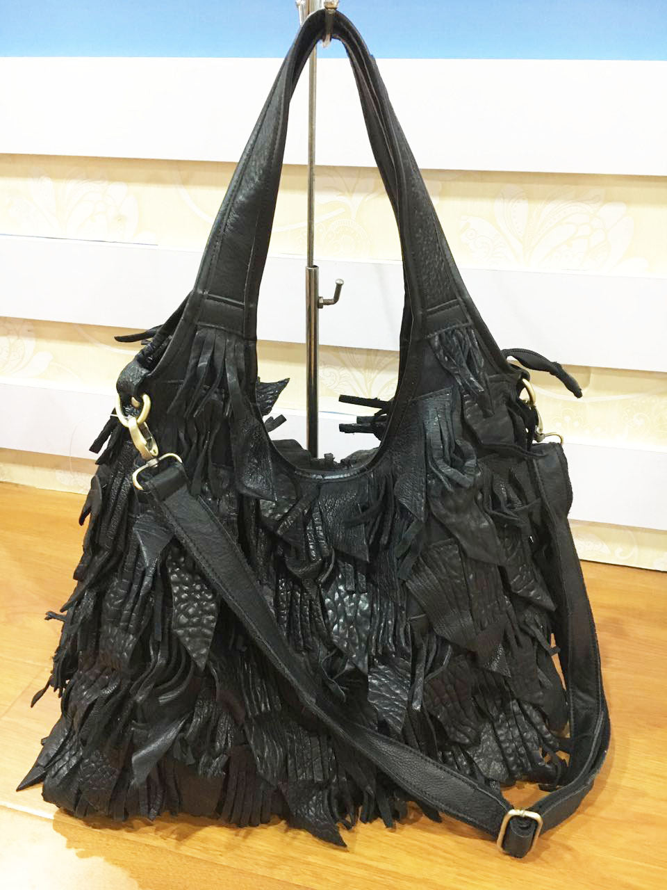 Leather women's bag leather bag shoulder Messenger bag color women's bag