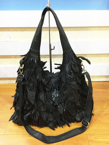 Leather women's bag leather bag shoulder Messenger bag color women's bag