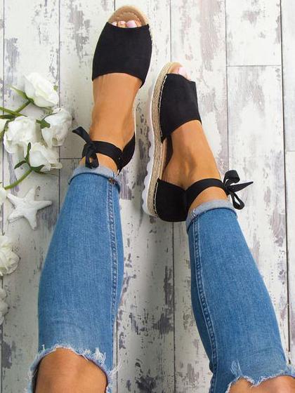 Causal Open-toe Low-heel Shoes