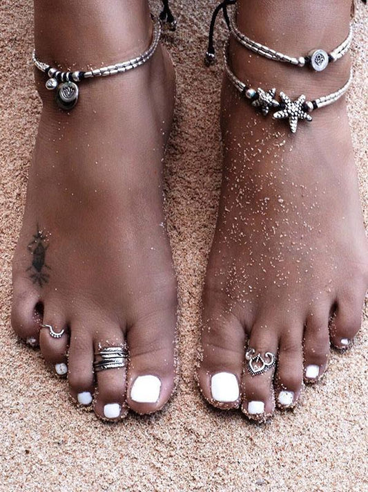 Beautiful Starfish&Circle Footchain Accessories