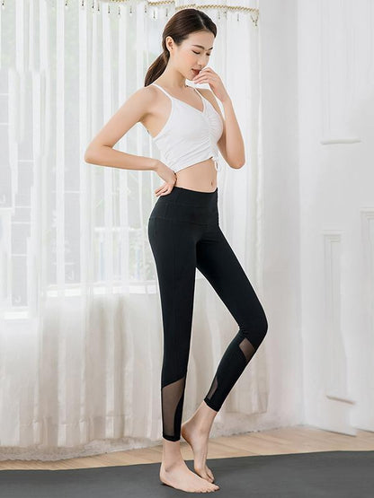 Drawstring Solid Padded Yoga Tanks