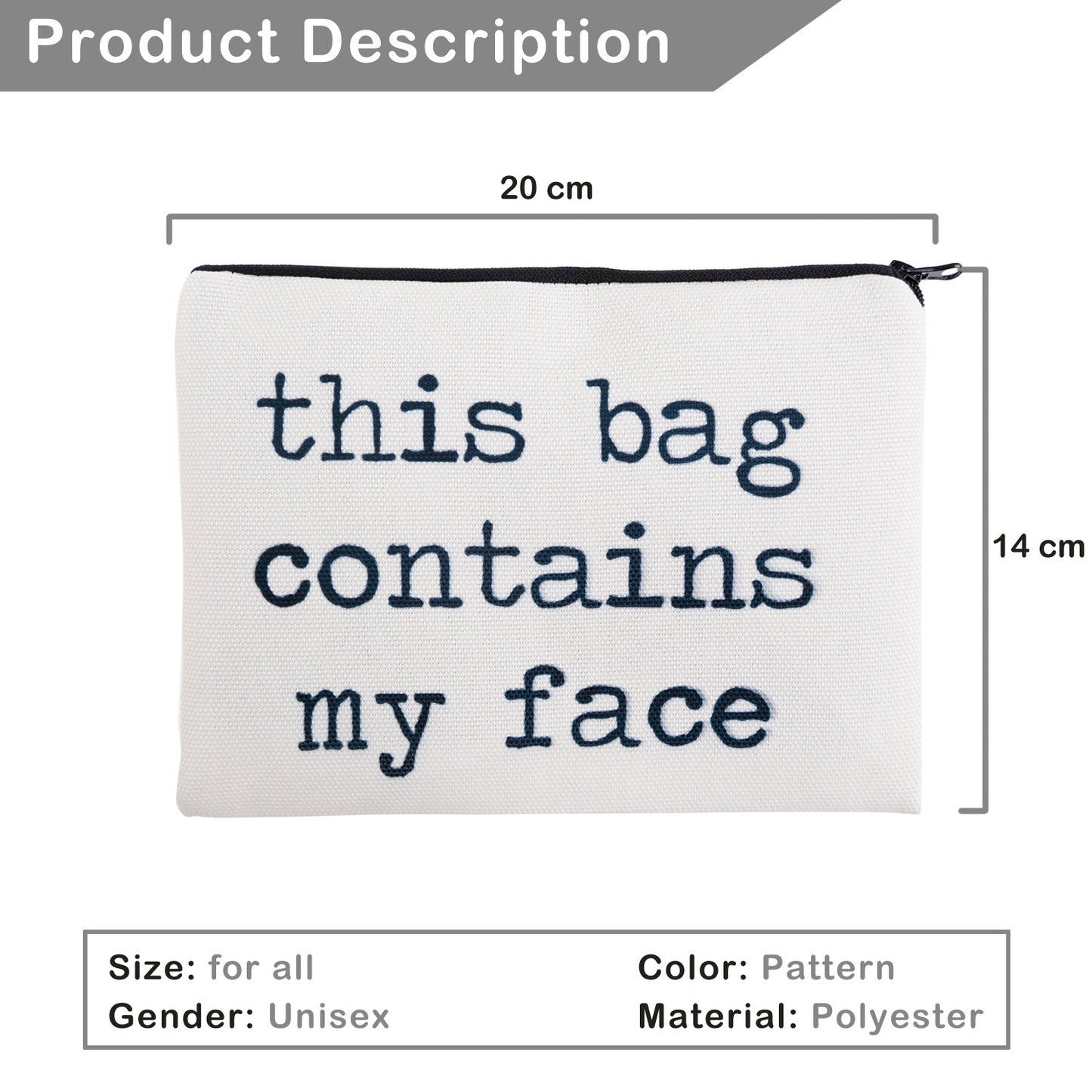 Fashion trend letter makeup bag