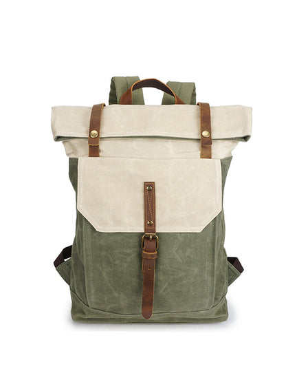 Retro Canvas Waterproof Shoulder Canvas Backpack