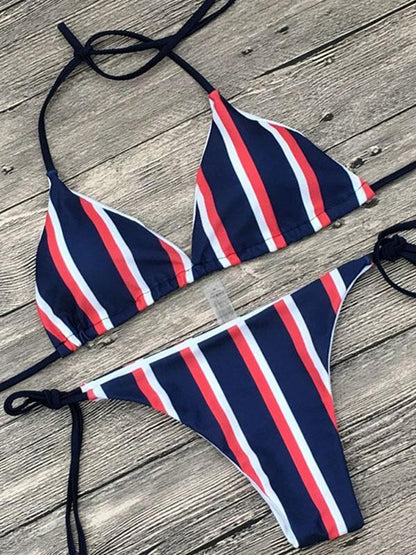Halter Triangle Knot Side Bikinis Swimwear