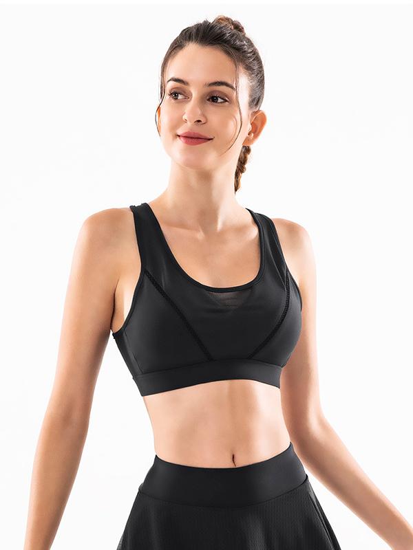 Solid Wrap Backless Quick Dry Sports Bra