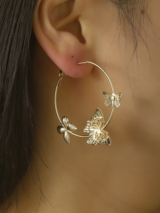 Original Statement Butterfly Shape Geometric Earrings