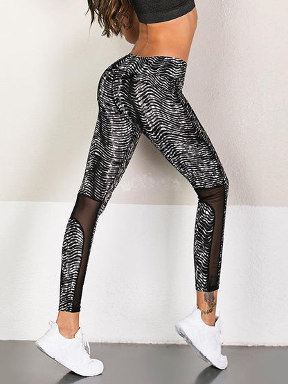 Lift the hips Gauze Split-joint Leggings