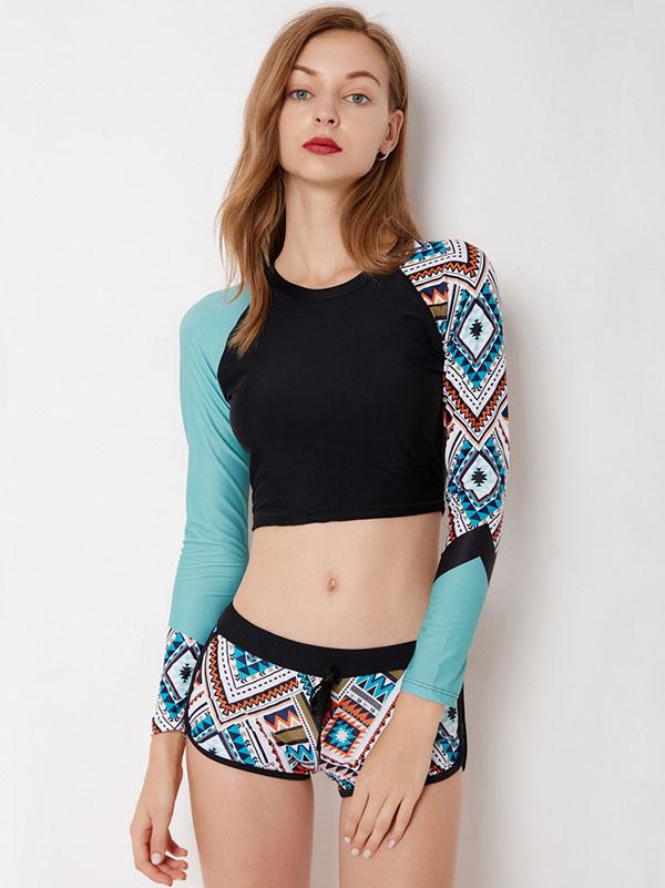 Long Sleeves Backless Bikinis Wetsuit