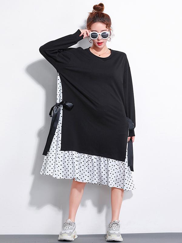 False-two Plus Size Loose Sweet Midi Dresses