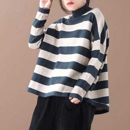 Buykud Simple And Comfortable Classic Striped Sweater