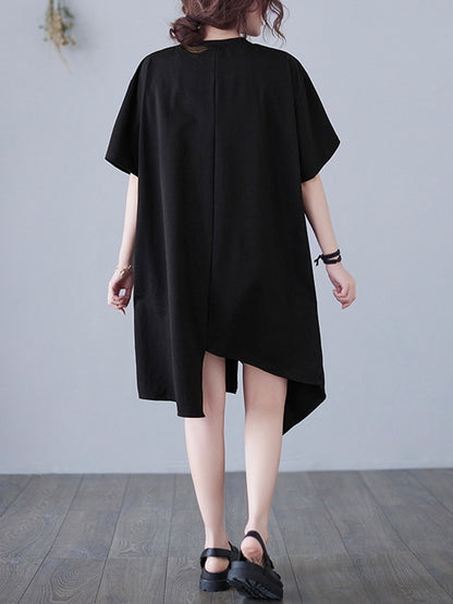 Casual Irregular Split-Joint Shirt Dress