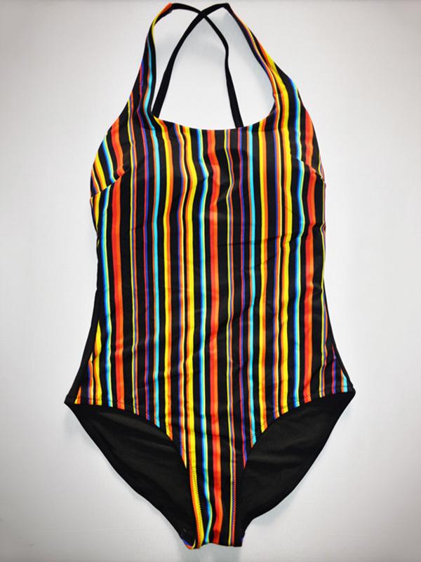 Pinstripes One-piece Swimwear