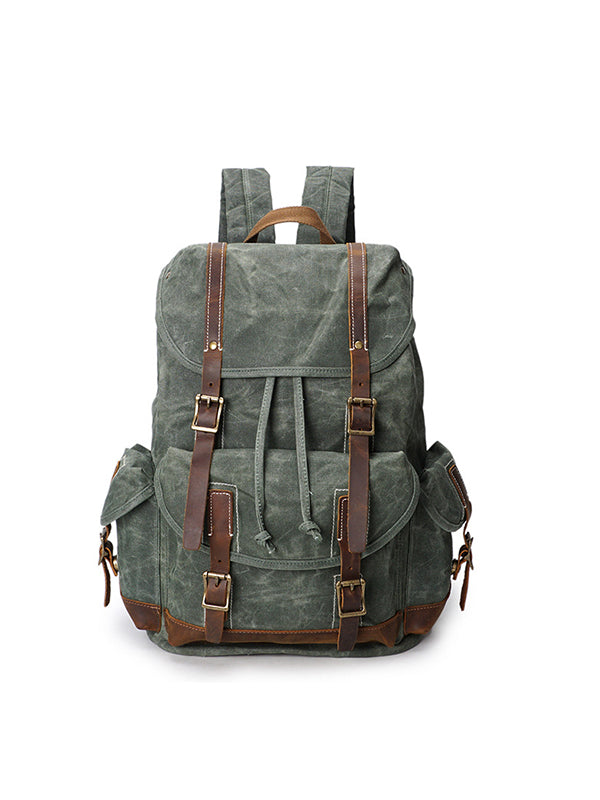 Retro Waterproof Travel Outdoor Canvas Shoulder Pack Canvas Bag Shoulder