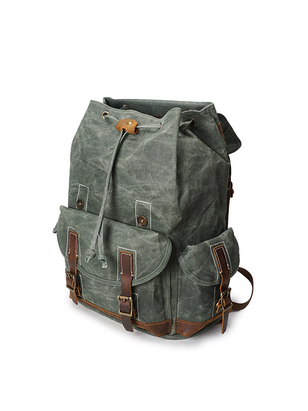 Retro Waterproof Travel Outdoor Canvas Shoulder Pack Canvas Bag Shoulder