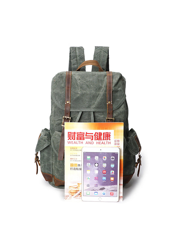 Retro Waterproof Travel Outdoor Canvas Shoulder Pack Canvas Bag Shoulder