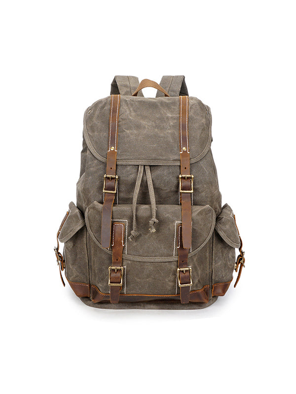 Retro Waterproof Travel Outdoor Canvas Shoulder Pack Canvas Bag Shoulder