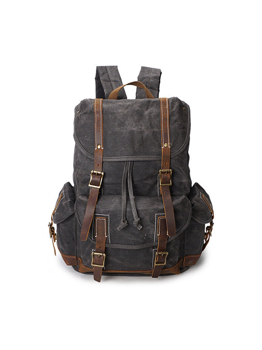 Retro Waterproof Travel Outdoor Canvas Shoulder Pack Canvas Bag Shoulder