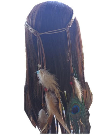 Tassels Peacock Feathers Hair Band Headwear Accessories