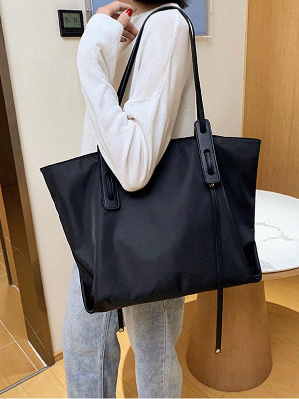 Urban Oxford Zipper Shoulder Bag Tote Bag