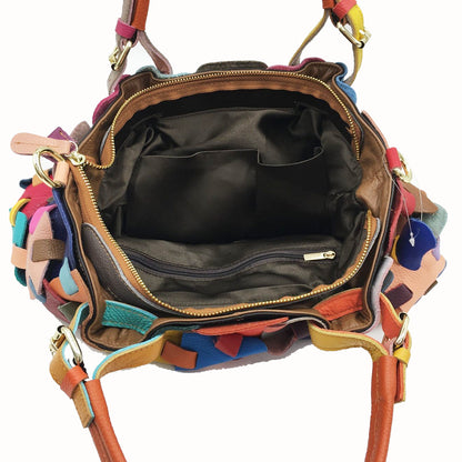 Messenger bag head layer leather bag handbag