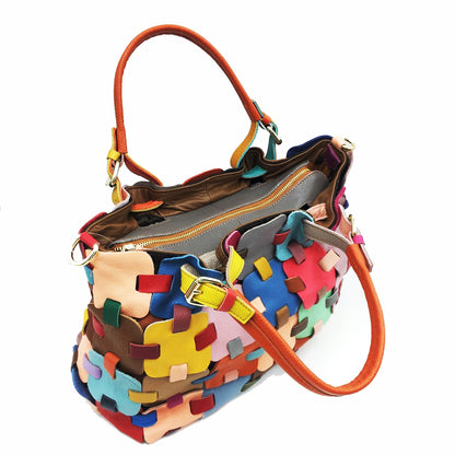 Messenger bag head layer leather bag handbag