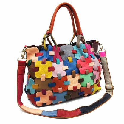 Messenger bag head layer leather bag handbag