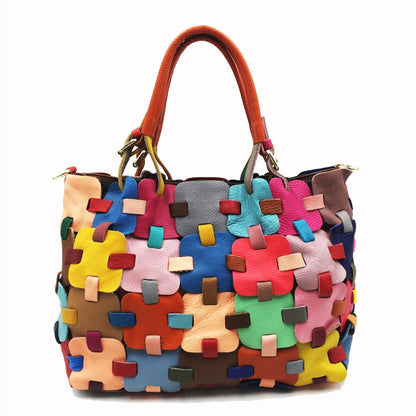 Messenger bag head layer leather bag handbag