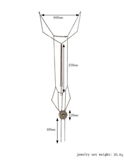 Bohemia Vintage Flower Pattern Body Chain Accessories