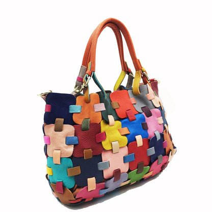 Messenger bag head layer leather bag handbag