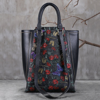 WOMEN GENUINE LEATHER VINTAGE TOTEM DESIGNER HANDBAG SHOULDER BAG